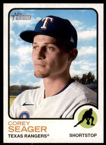 2022 Topps Heritage High Number Corey Seager baseball card Rangers ID 59351