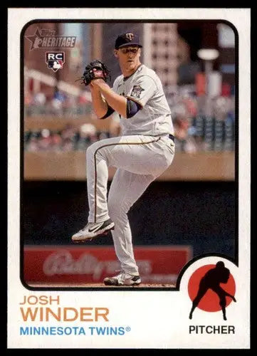 Josh Winder baseball card from 2022 Topps Heritage High Number series