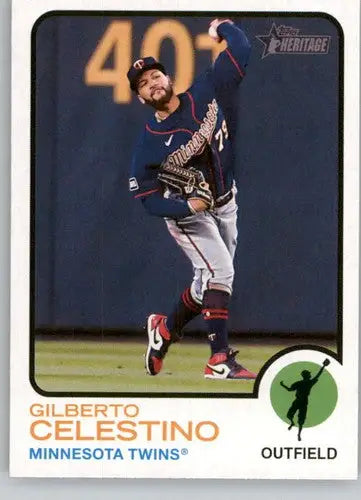 2022 Topps Heritage High Number Gilberto Celestino baseball card with original gloss