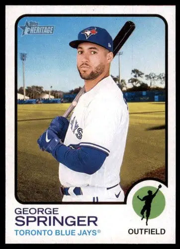 2022 Topps Heritage High Number #631 George Springer NM-MT Blue Jays ID:61047 - Baseball Card Single