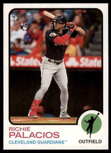 Richie Palacios baseball card from Topps Heritage with original gloss and rookie Gu ID
