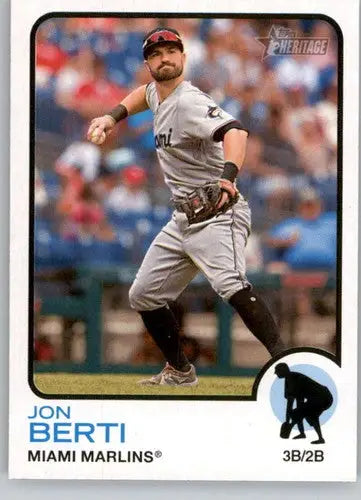 2022 Topps Heritage High Number Jon Berti baseball card Marlins ID 68073
