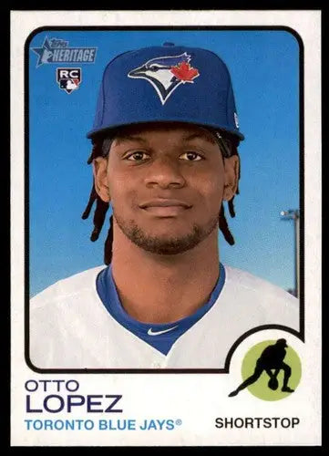 Baseball card featuring Otto Lopez from 2022 Topps Heritage High Number series
