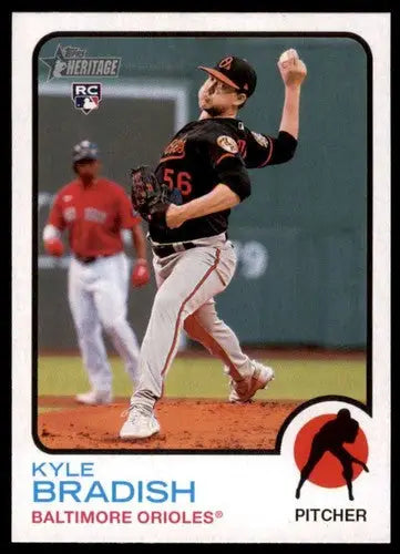 Kyle Bradish baseball card from 2022 Topps Heritage High Number series
