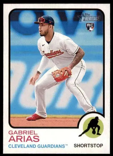 2022 Topps Heritage High Number Gabriel Arias Baseball Card with Original Gloss