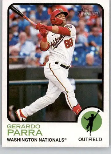 2022 Topps Heritage High Number #653 Gerardo Parra NM-MT Nationals ID:62156 - Baseball Card Single
