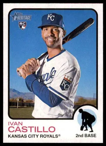 Ivan Castillo baseball card from 2022 Topps Heritage High Number product, rookie RC