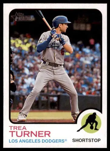 2022 Topps Heritage High Number #666 Trea Turner NM-MT Dodgers ID:63658 - Baseball Card Single