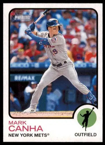 2022 Topps Heritage High Number Mark Canha baseball card Mets NM-MT