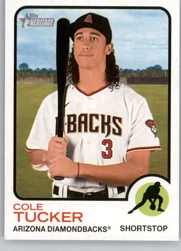 2022 Topps Heritage High Number #673 Cole Tucker NM-MT Diamondbacks ID:59385 - Baseball Card Single