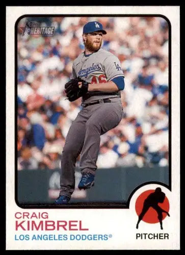 2022 Topps Heritage High Number Craig Kimbrel baseball card with original gloss Dodgers