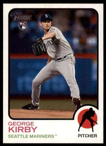 2022 Topps Heritage High Number #677 George Kirby NM-MT RC Rookie Marin ID:59373 - Baseball Card Single