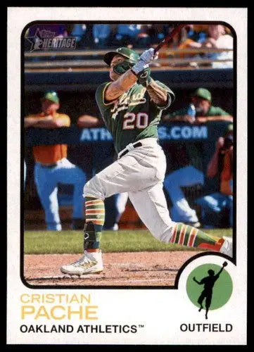 2022 Topps Heritage High Number #680 Cristian Pache NM-MT Athletics ID:59383 - Baseball Card Single