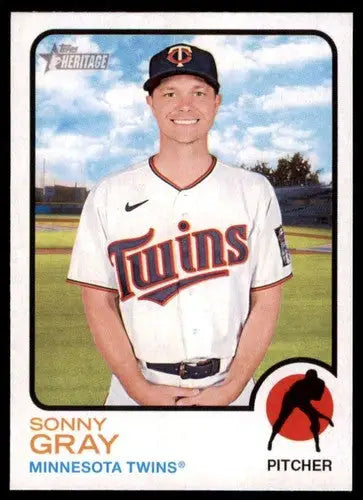 Original gloss Sonny Gray baseball card from Topps Heritage High Number series