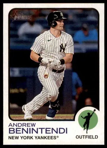 2022 Topps Heritage Andrew Benintendi baseball trading card with original gloss
