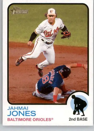 Jahmai Jones baseball card from 2022 Topps Heritage High Number series with original gloss