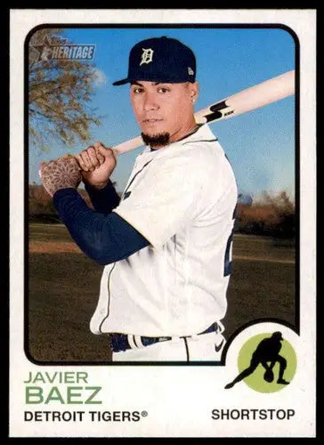 2022 Topps Heritage High Number Javier Baez baseball card Tigers ID 62272