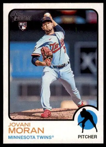 Baseball card of Jovani Moran from 2022 Topps Heritage High Number series