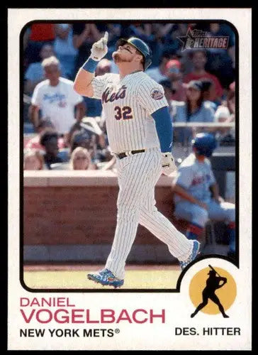2022 Topps Heritage High Number #699 Daniel Vogelbach NM-MT Mets ID:62279 - Baseball Card Single