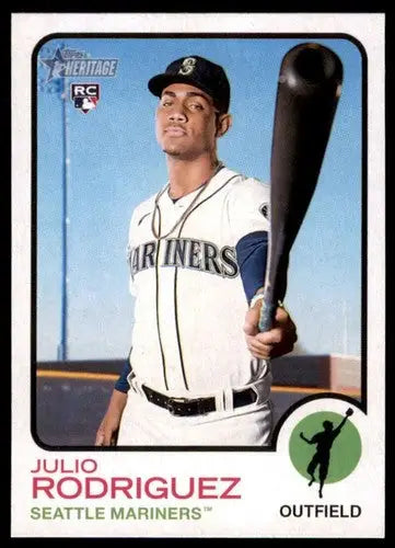 2022 Topps Heritage High Number #700 Julio Rodriguez NM-MT RC Rookie Ma ID:59337 - Baseball Card Single