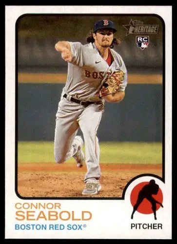 2022 Topps Heritage High Number Connor Seabold baseball card with original gloss