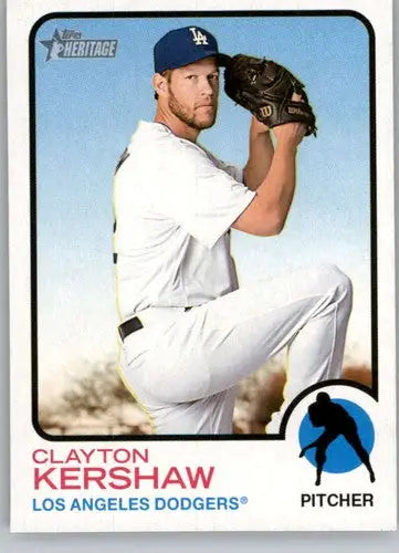 2022 Topps Heritage High Number #725 Clayton Kershaw NM-MT SP Dodgers ID:62291 - Baseball Card Single