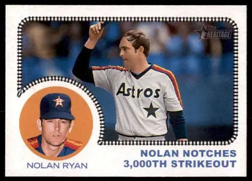 Nolan Ryan baseball card from 2022 Topps Heritage High Number All Aboard series