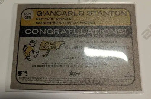 2022 Topps Heritage High Number Clubhouse Collection Relic #CCR-GSN Gia ID:59991 - Baseball Card Single