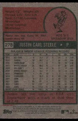 2022 Topps Heritage Justin Steele #278 Baseball - Baseball Card Single