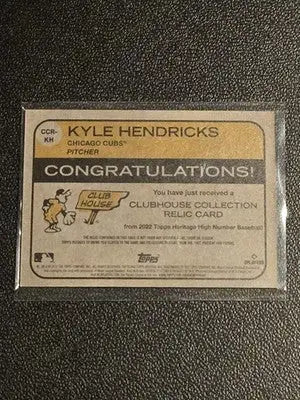 2022 Topps Heritage Kyle Hendricks Clubhouse Collection Relics High Number - Baseball Card Single