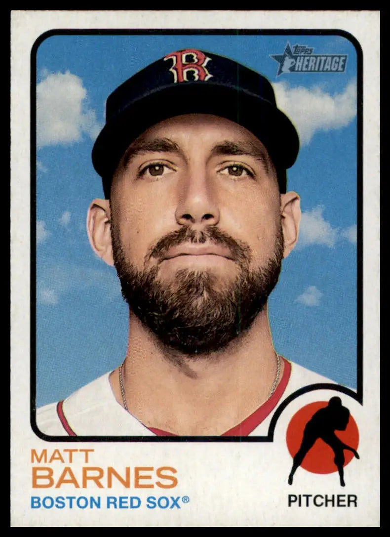 2022 Topps Heritage Matt Barnes 376 Boston Red Sox NM - Baseball Card Single