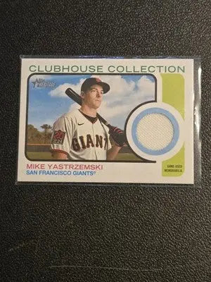2022 Topps Heritage Mike Yastrzemski Clubhouse Collection Relics High Number - Baseball Card Single