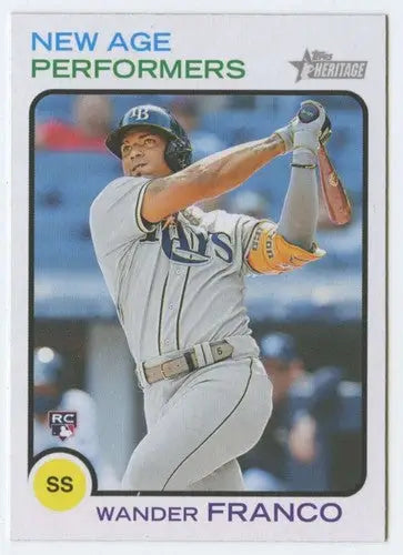 2022 Topps Heritage New Age Performers #NAP-1 Wander Franco NM-MT Rays ID:76576 - Baseball Card Single