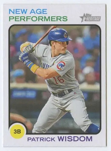 Patrick Wisdom baseball card from 2022 Topps Heritage New Age Performers NM-MT