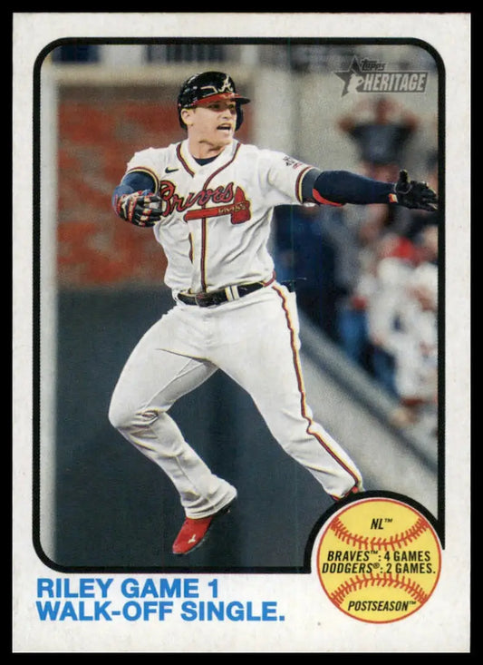 2022 Topps Heritage Riley Game 1 Walk-Off Single 205 Atlanta Braves NM - Baseball Card Single