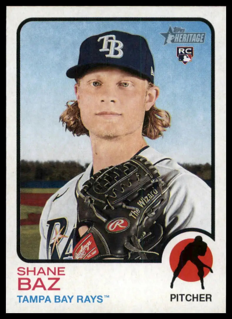 2022 Topps Heritage Shane Baz RC 161 Tampa Bay Rays NM - Baseball Card Single