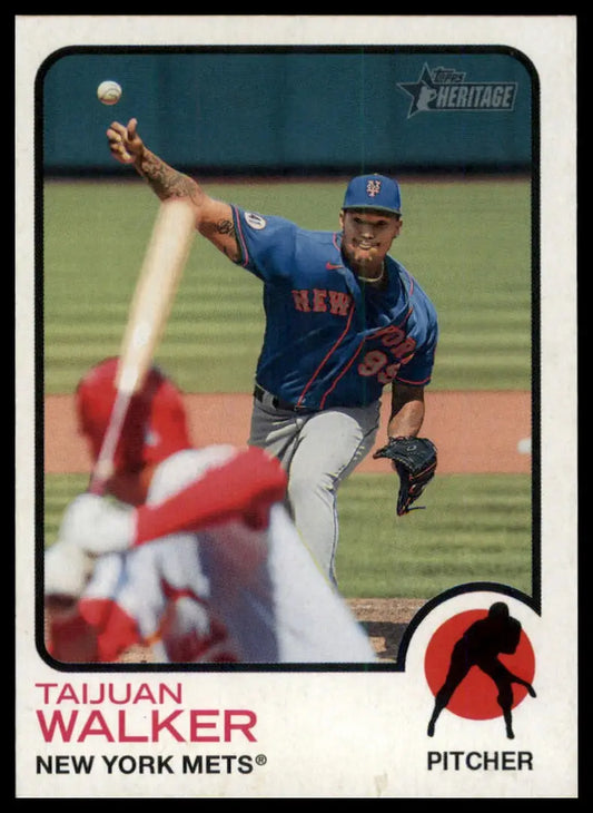 2022 Topps Heritage Taijuan Walker 126 New York Mets NM - Baseball Card Single