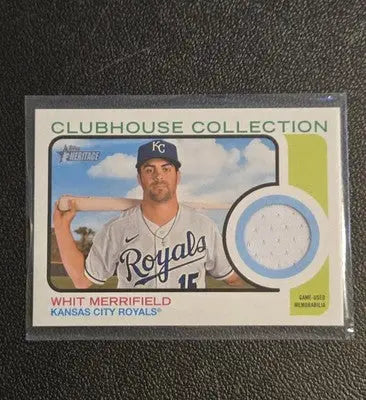 2022 Topps Heritage Whit Merrifield Clubhouse Collection Relics High Number - Baseball Card Single