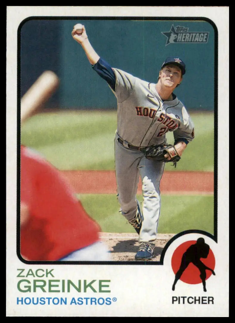 2022 Topps Heritage Zack Greinke 187 Houston Astros NM - Baseball Card Single