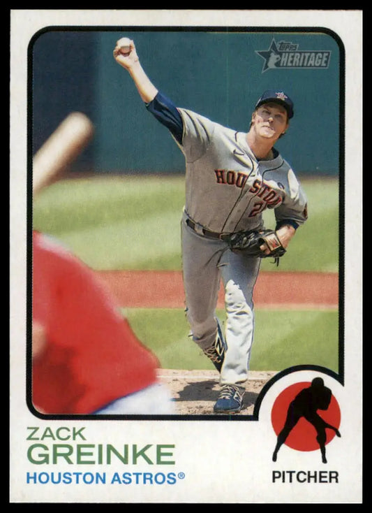 2022 Topps Heritage Zack Greinke 187 Houston Astros NM - Baseball Card Single