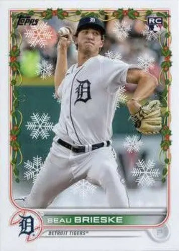 2022 Topps Holiday #HW104 Beau Brieske NM-MT RC Rookie Tigers ID:48158 - Baseball Card Single