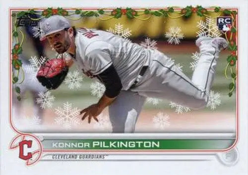 2022 Topps Holiday #HW124 Konnor Pilkington NM-MT RC Rookie Guardians ID:48128 - Baseball Card Single