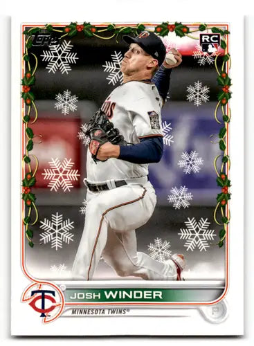 2022 Topps Holiday HW140 Josh Winder rookie baseball card Twins NM-MT ID 48927