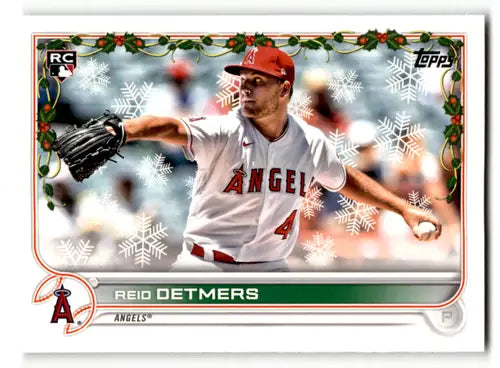 Original gloss 2022 Topps Holiday HW147 Reid Detmers rookie baseball card