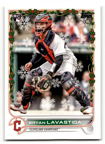 Original gloss 2022 Topps Holiday HW17 Bryan Lavastida RC Rookie Guardians baseball card