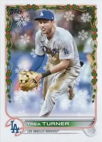2022 Topps Holiday #HW2 Trea Turner NM-MT Dodgers ID:48115 - Baseball Card Single