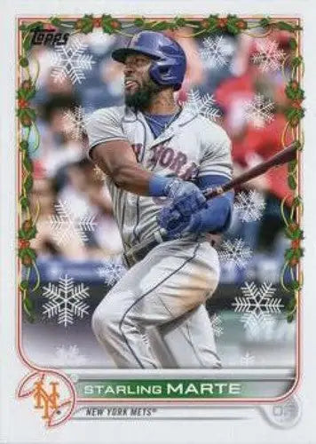 2022 Topps Holiday #HW23 Starling Marte NM-MT Mets ID:48137 - Baseball Card Single