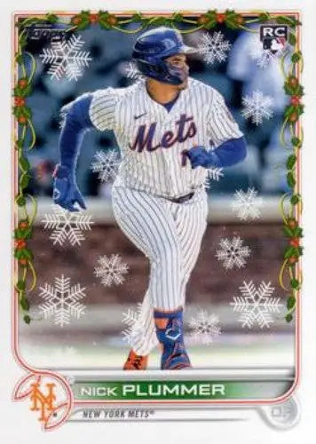 2022 Topps Holiday #HW30 Nick Plummer NM-MT RC Rookie Mets ID:48151 - Baseball Card Single