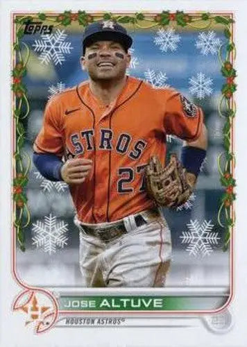 2022 Topps Holiday #HW34 Jose Altuve NM-MT Astros ID:48133 - Baseball Card Single