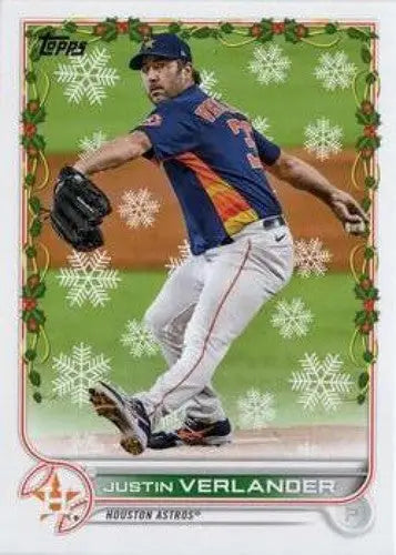 2022 Topps Holiday #HW43 Justin Verlander NM-MT Astros ID:48131 - Baseball Card Single